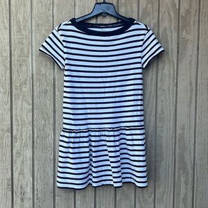 KATE SPADE Striped Drop Waist Dress Mini Short Sleeve Knit Cotton